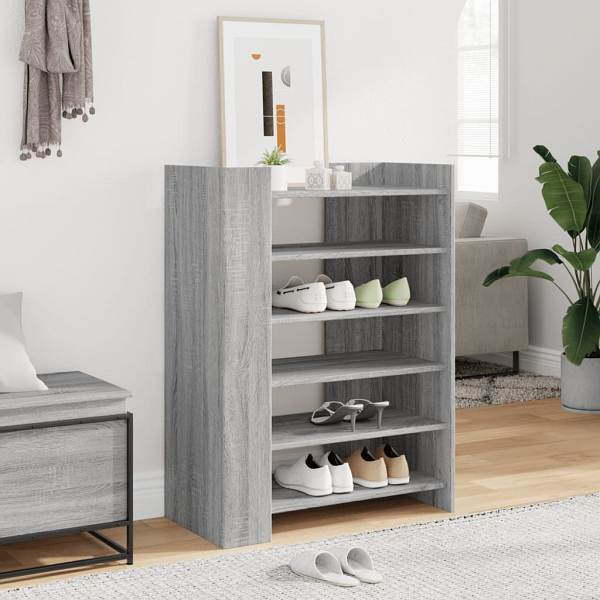 vidaXL Schuhschrank Grau Sonoma 74,5x37,5x100 cm Holzwerkstoff, 848435