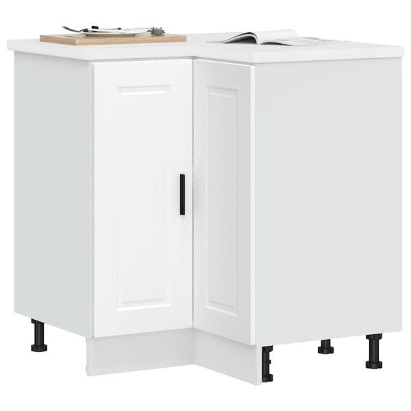 vidaXL Küchen-Eckunterschrank Porto Weiß Holzwerkstoff, 853987