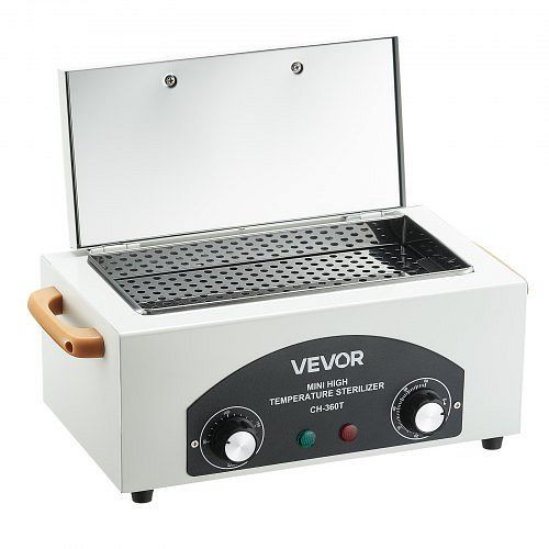 VEVOR Hochtemperatur-Autoklav 2L 300W, einstellbare Temperatur & Zeit, Trockenwärmeschrank Sterilisatorbox für Nagelwerkzeuge, GWXDQ15L0000R49V7001V2