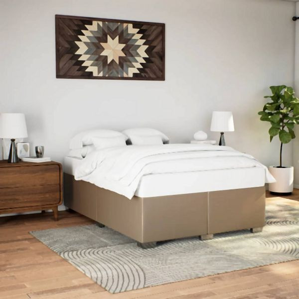 vidaXL Bettgestell Cappuccino-Braun 140x200 cm Kunstleder, 3284563