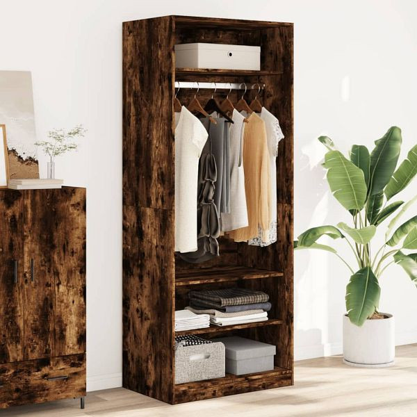 vidaXL Kleiderschrank Räuchereiche 80x50x200 cm Holzwerkstoffs, 3307697