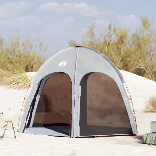 vidaXL Poolzelt Grau, Schwarz Polyester 366 x 305 x 231 cm, 4100654