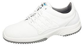 ABEBA Sicherheitsschuhe uni6 Halbschuh weiß, S1, Ristbereich mit Schnürung, Funktionsleder in Wabendesign, 1760-36