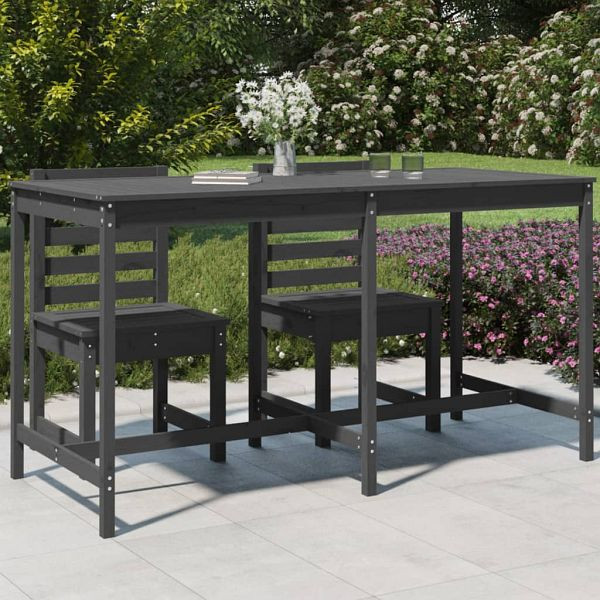 vidaXL Gartentisch Grau 203,5x90x110 cm Massivholz Kiefer, 824104