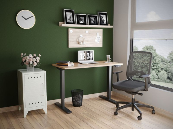 Bisley Schreibtisch bestehend aus Gestell für elektrisch höhenverstellbaren Schreibtisch, 2 Säulen rechteckig, EST251206396007