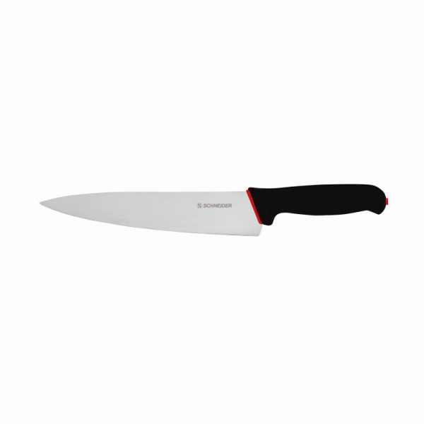 Schneider S-Grip Kochmesser, breite Klinge, Griff: schwarz, rot, 260 mm, 267011