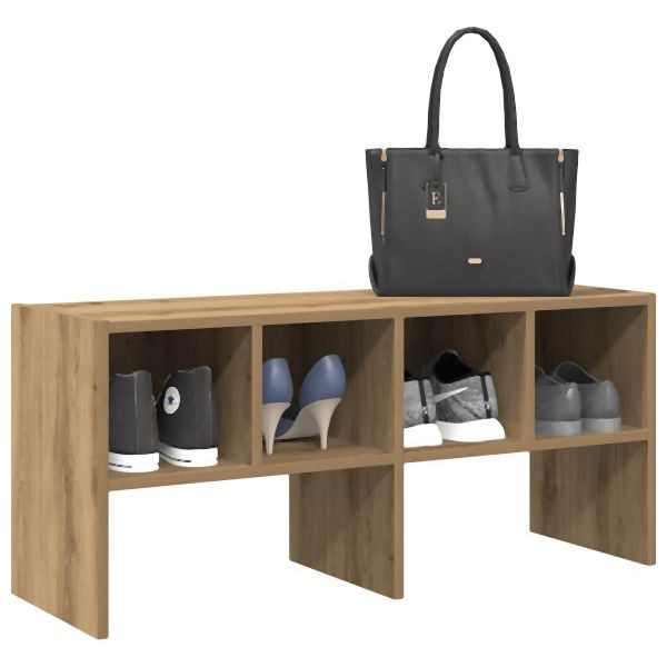 vidaXL Schuhregal Stapelbar Artisan-Eiche 89,5x30x40 cm, 858855