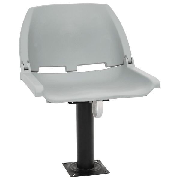vidaXL 2-teilig Bootssitz-Set Klappbar Kein Kissen Grau 48x51x41 cm, 3284273