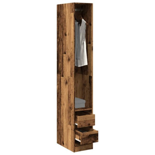 vidaXL Kleiderschrank Altholz-Optik 30x50x200 cm Holzwerkstoff, 3307745