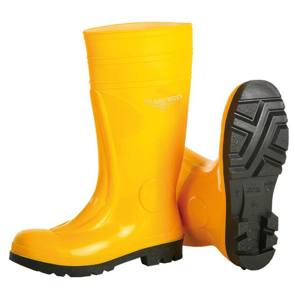 L+D SAFETY S5 PVC-Sicherheitsstiefel, gelb Übergrößen, Größe: 49, 2490UG-49