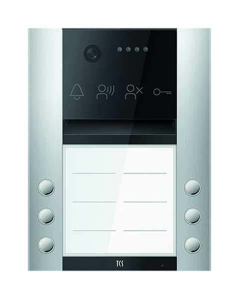 TCS Türkontrollsystem PES PRO IP Video Außenstation 6T 2 Spalten AP silber, AVA410206-0010