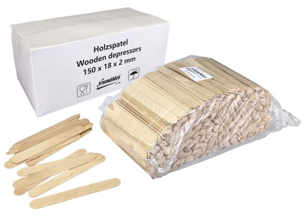 Neumärker Holzstiele für Waffel am Stiel 150 x 18 x 2 mm, VE: 1.000 Stück, 10-90093N