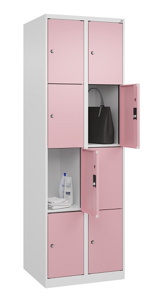 C+P Schließfachschrank Evolo PLUS, 8 Fächer, 1850x600x500mm, 9016/3015, 049000-204 S10018