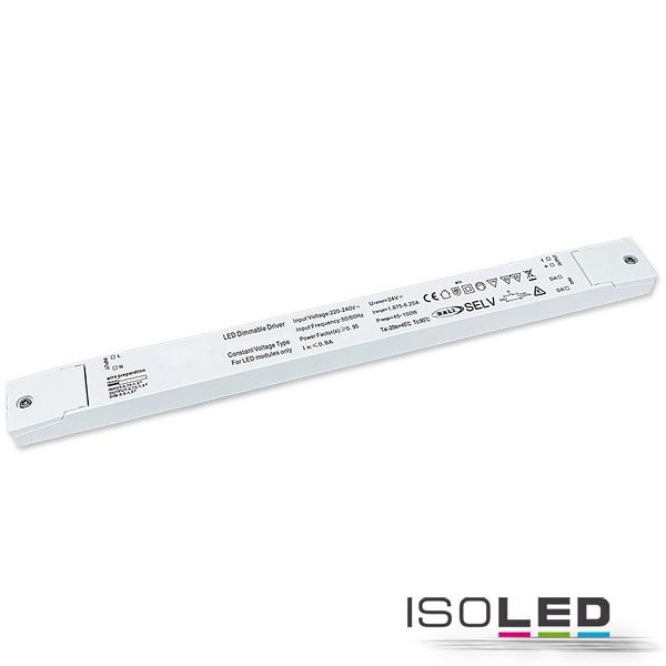ISOLED LED PWM-Trafo 24V/DC, 0-150W, ultraslim, Push/DALI-2 dimmbar, SELV, 114946