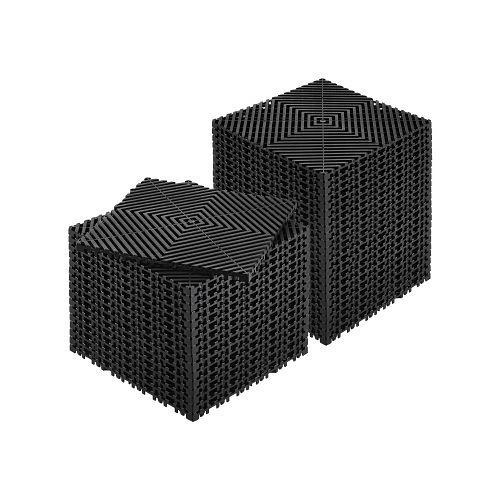 VEVOR Drainagematte Garage Bodenfliesen, Ineinandergreifend 31x31cm Schwarz, VE: 40 Stück, CKPSD12X12IN0TICAV0