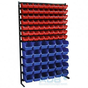 ADB Kleinteilemagazin mit 93 Lagersichtkästen, Maße Komplett BxTxH: 1650x1114x350 mm, Farbe Grundkorpus: Anthrazitgrau (RAL 7016), 85250