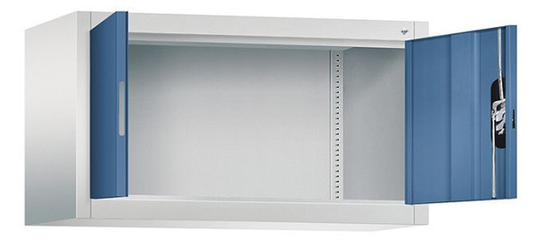 C+P Aufsatzschrank Acurado, H500xB930xT400mm, Farbe: Lichtgrau / Fernblau, Muldengriff, 9264-000 S10222