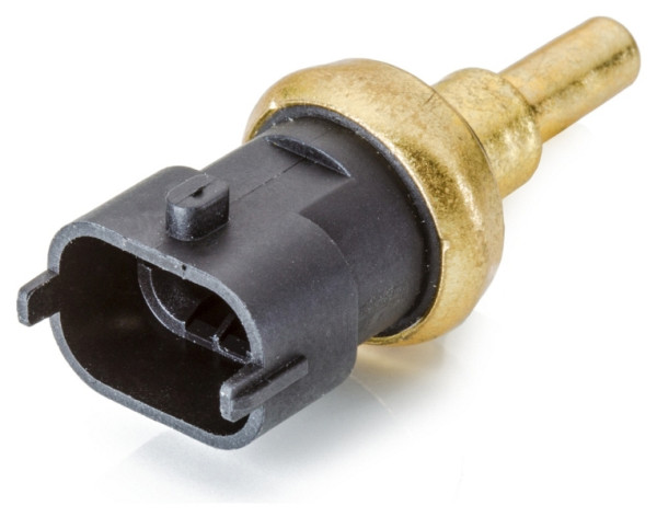 HELLA Sensor, Kühlmitteltemperatur, 2-polig, Vertikalverschraubung, mit Dichtring/mit Klammer, 6PT 009 107-811