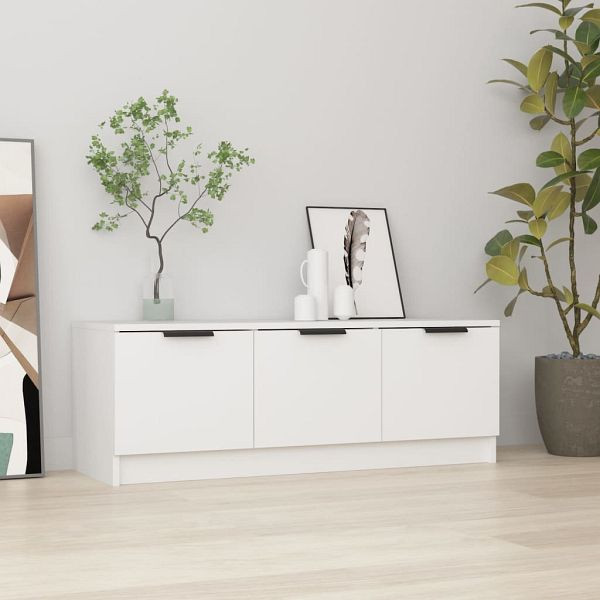 vidaXL TV-Schrank Weiß 102x35x36,5 cm Holzwerkstoff, 811358