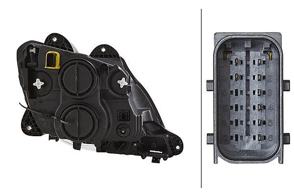 HELLA Halogen/FF-Hauptscheinwerfer, ECE, für Rechtsverkehr, links, 1ED 010 116-511