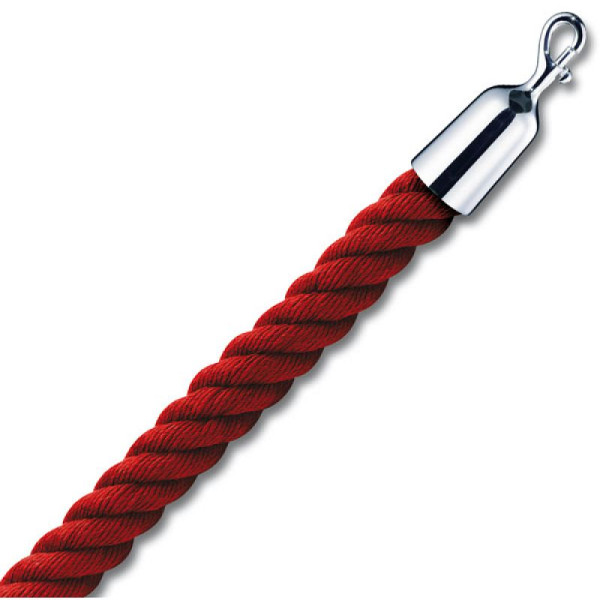 Stein HGS Kordel aus Polypropylen, Ø 38 mm, rot, 1,5 m, Edelstahl gebürstet, 11685-15-ed