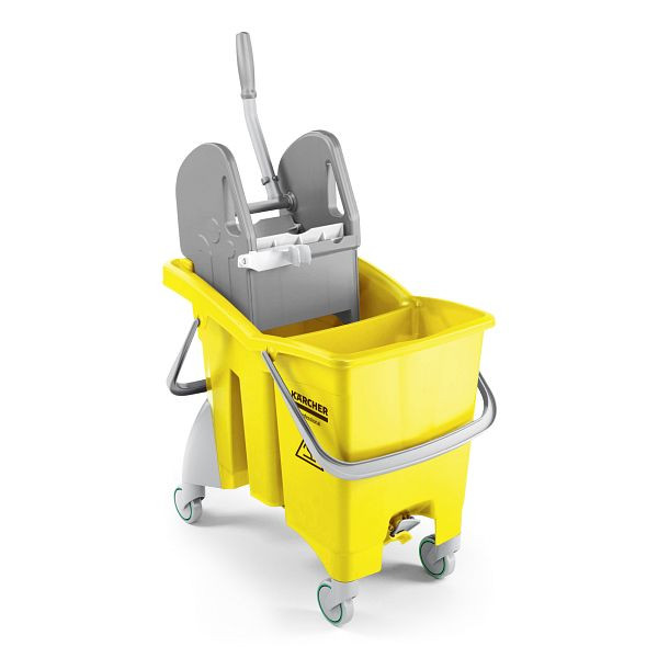 Kärcher Fahreimer mit Doppelkammer 30 l, Ergonomischer Doppelgriff, 6.999-356.0