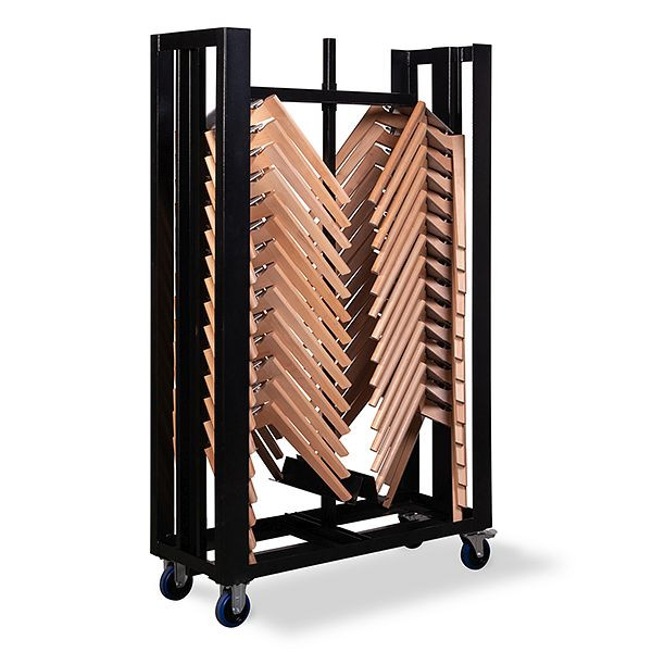 Feros Transportwagen für Keeve Gestell, für bis zu 30 Gestelle, 47,5x109x195cm (BxTxH), Hammerschlag, T92000