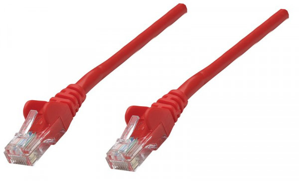 INTELLINET Premium Netzwerkkabel, Cat6, U/UTP, RJ45-Stecker/RJ45-Stecker, 0,5 m, rot, 738866