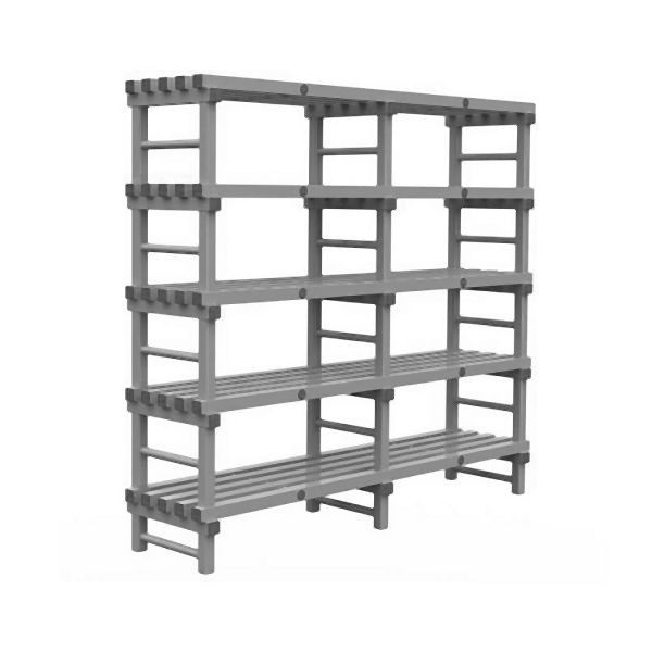REA Grey Euro-Regal 1800(L)x500(T)x1850(H)mm mit 5 Ständern, 308.284