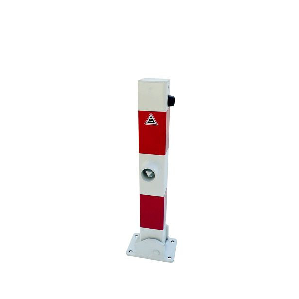 Schake Absperrpfosten Stahlrohr 70 x 70 mm umlegbar, mit Dreikantverschluss 500 mm Überflur, feuerverzinkt, 4715FUB
