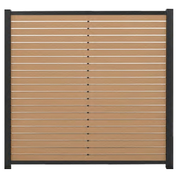 T&J HANÖ-Serie BPC-Rhombus-Steckzaun-Set, 1793 x 1774 mm, KARAMEL = 3 Pakete, 21 Lamellen 20 x 75/68 x 1793 mm, 44531