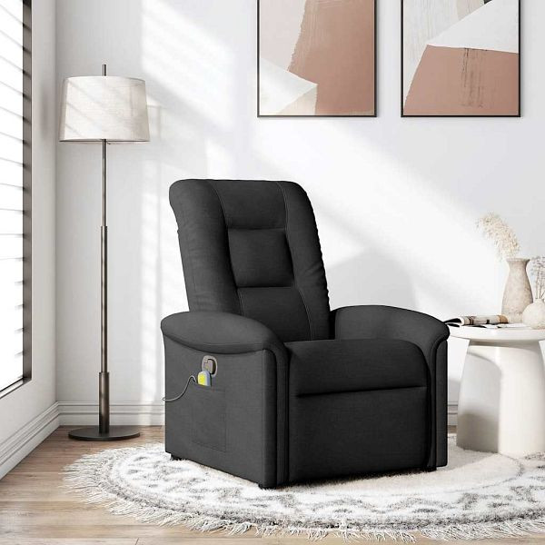 vidaXL Massagesessel Schwarz Stoff, 4015628, 8721158336347