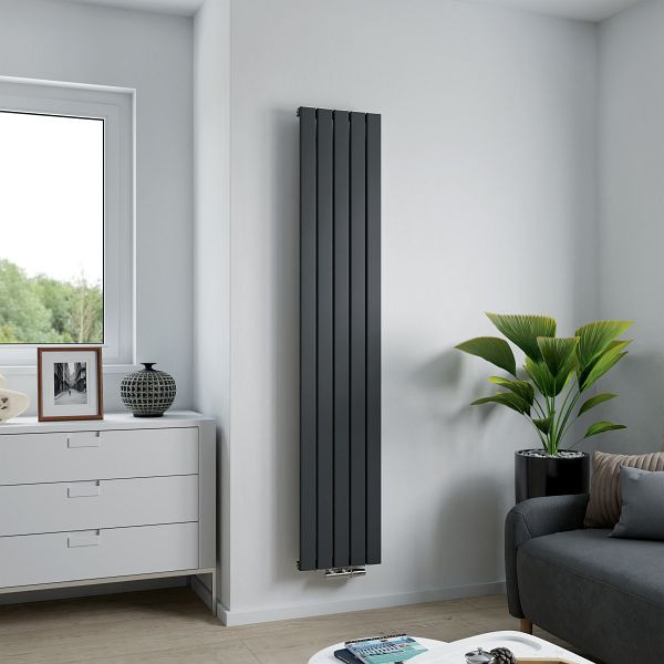 Ximax Aluminiumheizkörper Levis 1800 mm x 345 mm 685 Watt Mittenanschluss Anthrazit Struktur, 11525