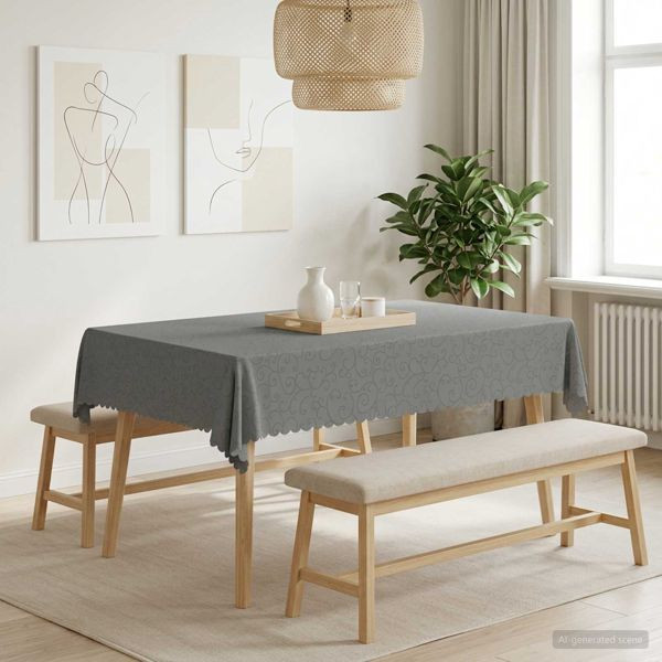 vidaXL Tischdecke 5 stk. Rechteckig Hellgrau 140 x 180 cm, 42040458