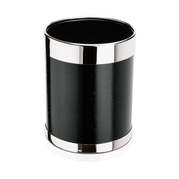 WAS Papierkorb, Durchmesser 22 cm, Modell 1, schwarz, pulverbeschichteter, Stahl, 1125220