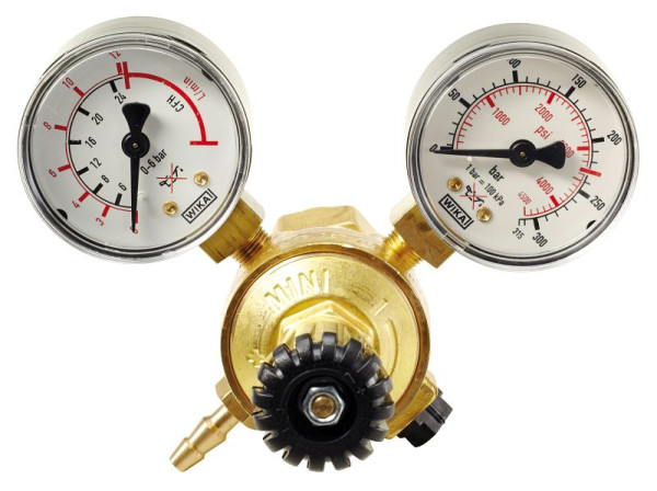 ELMAG Druckregler 'Argon/Co2' Serie 'MINI', mit 2 Manometer Ø 50mm, 59674