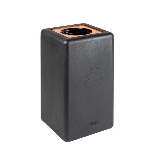 STEIN HGS Recycelbarer Abfallbehäter Plastiek, schwarz, orange, 83893.0003