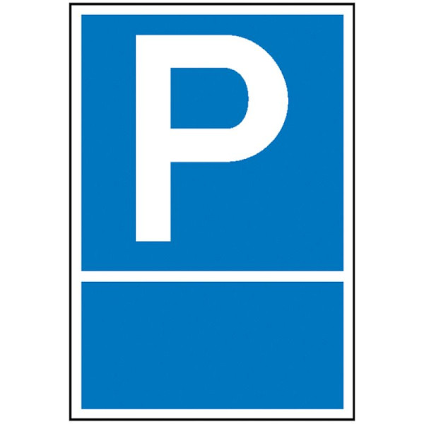 Stein HGS Parkplatzschild zur Selbstbeschriftung, 400 x 600 mm / Alu, 2 mm, Freifläche: 380 x 220 mm, 52.5139