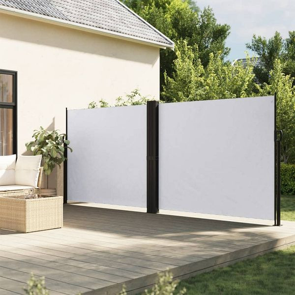 vidaXL Seitenmarkise Ausziehbar Weiß 160x1200 cm, 4004826