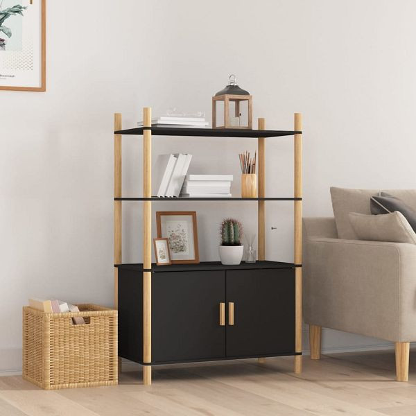 vidaXL Highboard Schwarz 80x40x121 cm Holzwerkstoff, 345700