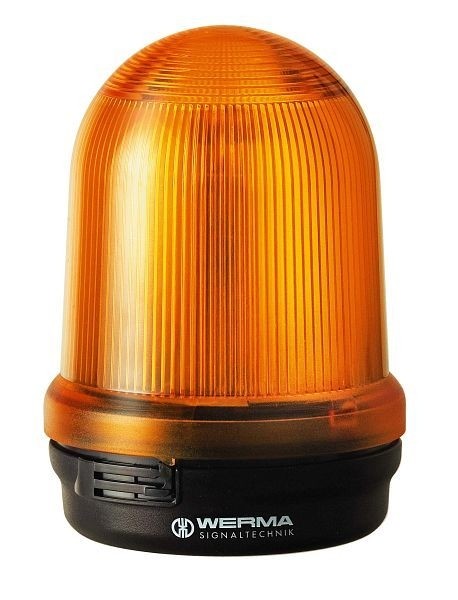 WERMA LED-EVS-Leuchte Bodenmontage 24VDC Gehäusefarbe schwarz YE- gelb, 829.390.55
