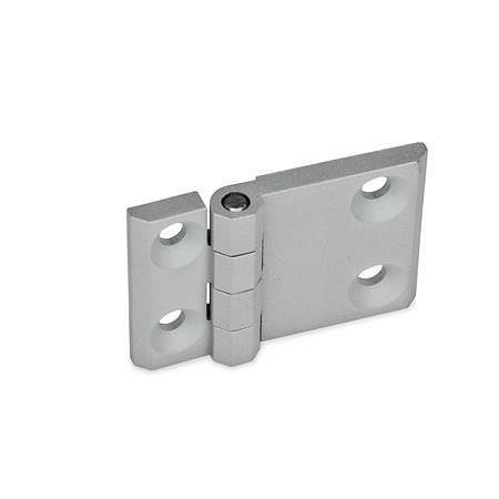 Ganter Scharniere, mit horizontal verlängerten Scharnierflügeln, Zink-Druckguss (GN 237-ZD-120-60-C-SR), VE: 5 Stück, 237-ZD-120-60-C-SR