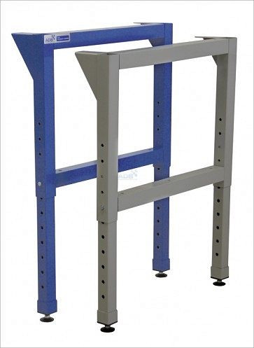 ADB Werkbankfuß höhenverstellbar, H600-1000 x T700 mm, höhenverstellbar, blau, RAL 5012, 42539