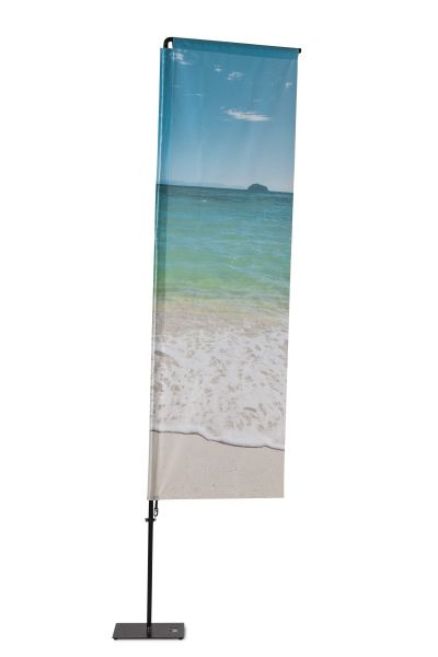 Showdown Displays Beachflag Alu Quadrat-Form 350cm Gesamthöhe, BFAS350