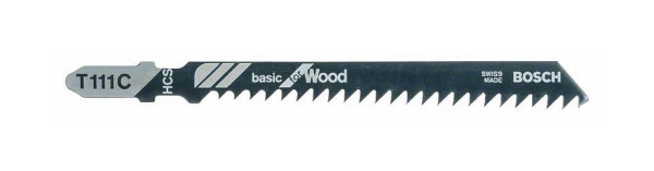 Bosch Stichsägeblatt T 111 C Basic for Wood, 5er-Pack, VE: 10 Stück, 2608630033