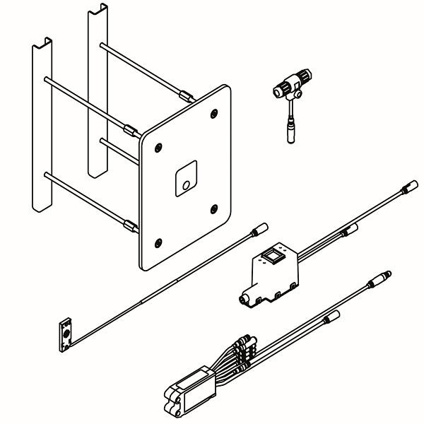 KWC WC-Steuerung, A3000open, für Spülkasten für Hinterwandmontage, 24 VDC, 2030024814