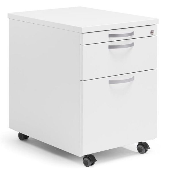 Deskin Rollcontainer MULTI M pro, Dekor weiß, B 435 x H 590 x T 600 mm, 1 Schub, 290494