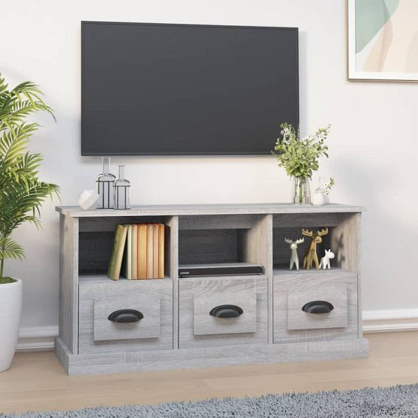 vidaXL TV-Schrank Grau Sonoma 100x35x50 cm Holzwerkstoff, 816294