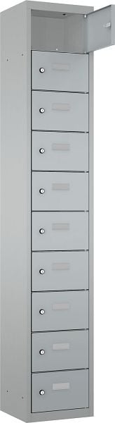 Eurobox Schließfach/Kantinenschrank stehend, 1 Abteil / 10 Fächer, Abteilbreite 325 mm, Tiefe 500 mm, 0902-032110