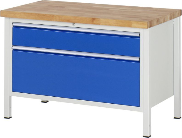 RAU Werkbank Serie 8000 - Modell 8356, B1250 x T700 x H840 mm, 13-8356A2-127B4S.11